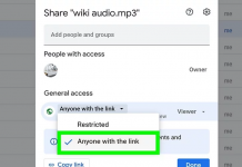 How to embed audio in google drive